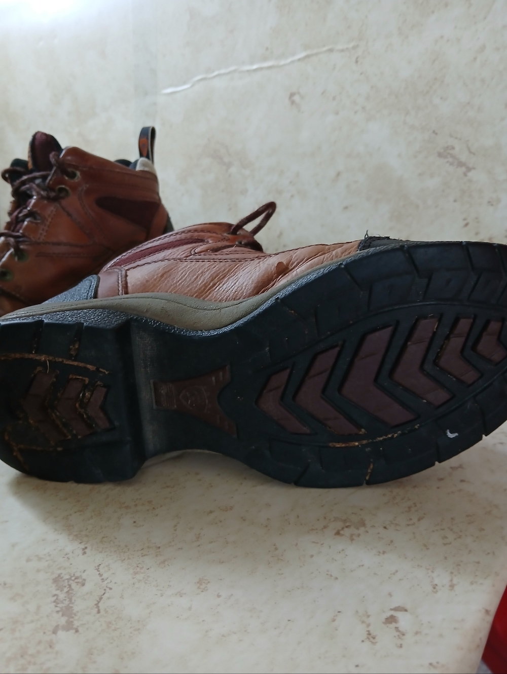 Ariat Brown Full Grain Leather Men’s Work/Hiking Boots with Black Outsole Sz 6B - Picture 6 of 13